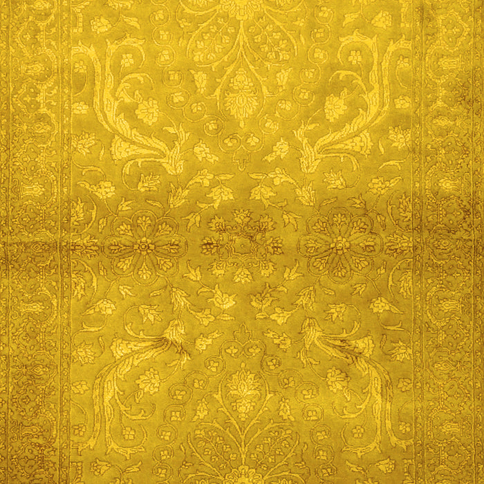 Machine Washable Persian Yellow Traditional Rug, wshtr2112yw