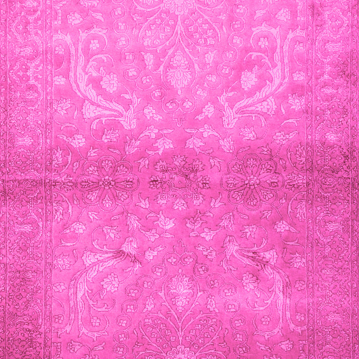 Machine Washable Persian Pink Traditional Rug, wshtr2112pnk