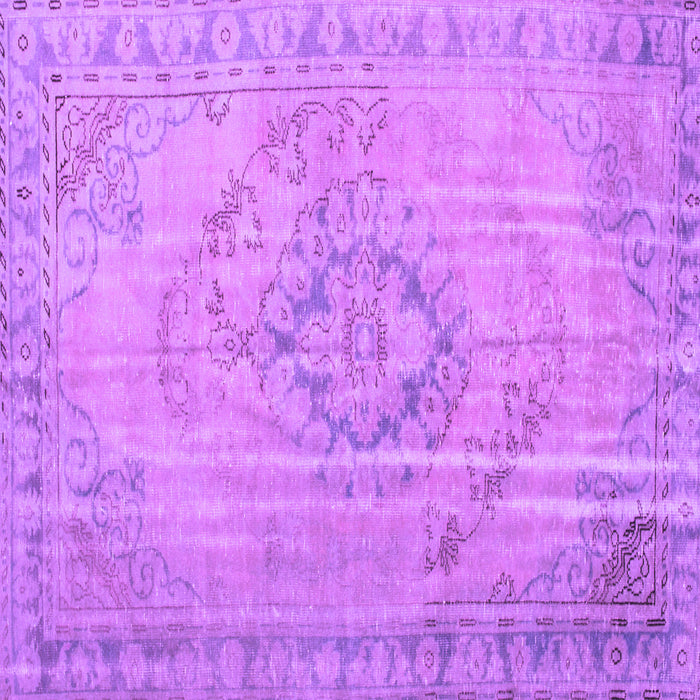 Square Machine Washable Persian Purple Traditional Area Rugs, wshtr2113pur