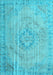 Machine Washable Persian Light Blue Traditional Rug, wshtr2113lblu