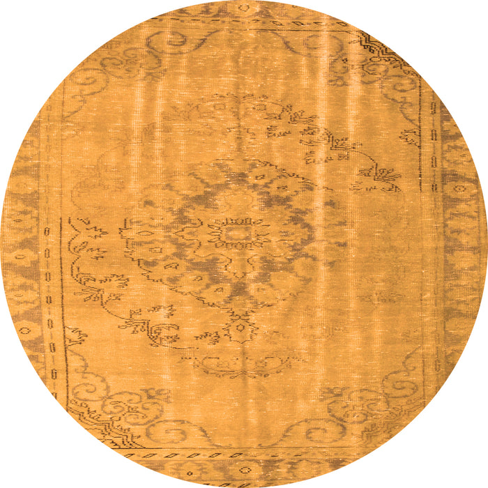 Machine Washable Persian Orange Traditional Area Rugs, wshtr2113org