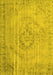 Machine Washable Persian Yellow Traditional Rug, wshtr2113yw