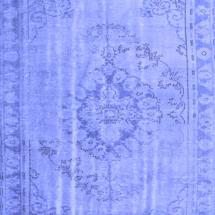 Machine Washable Persian Blue Traditional Rug, wshtr2113blu