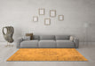 Machine Washable Persian Orange Traditional Area Rugs in a Living Room, wshtr2113org