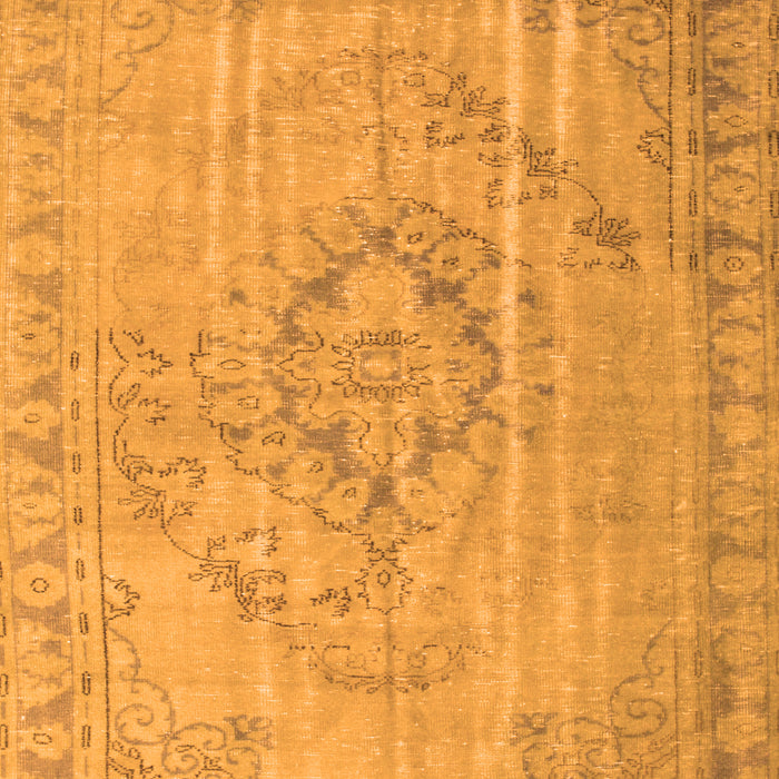 Serging Thickness of Machine Washable Persian Orange Traditional Area Rugs, wshtr2113org