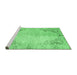 Sideview of Machine Washable Persian Emerald Green Traditional Area Rugs, wshtr2114emgrn