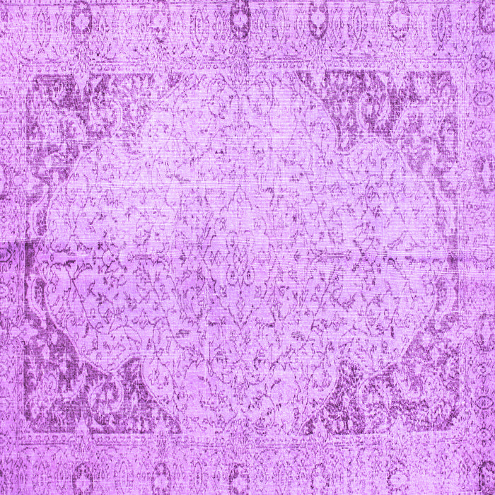 Square Machine Washable Persian Purple Traditional Area Rugs, wshtr2114pur