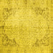 Square Persian Yellow Traditional Rug, tr2114yw