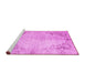 Sideview of Machine Washable Persian Pink Traditional Rug, wshtr2114pnk