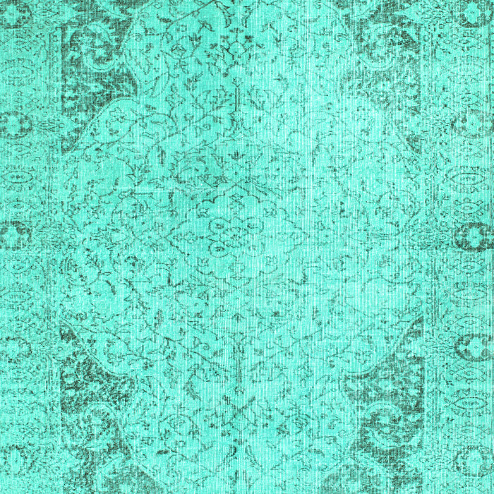 Machine Washable Persian Turquoise Traditional Area Rugs, wshtr2114turq