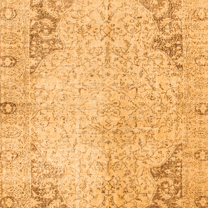 Serging Thickness of Machine Washable Persian Orange Traditional Area Rugs, wshtr2114org