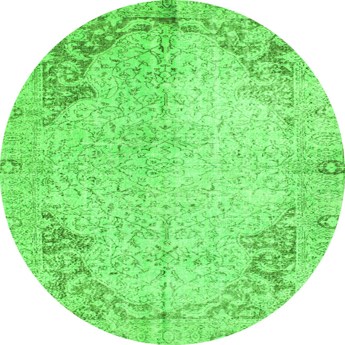 Square Persian Green Traditional Rug, tr2114grn