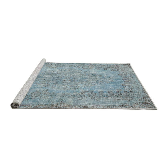 Sideview of Machine Washable Traditional Light Slate Gray Rug, wshtr2115