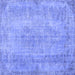 Square Persian Blue Bohemian Rug, tr2115blu