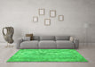 Machine Washable Persian Green Bohemian Area Rugs in a Living Room,, wshtr2115grn