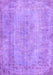 Machine Washable Persian Purple Bohemian Area Rugs, wshtr2115pur