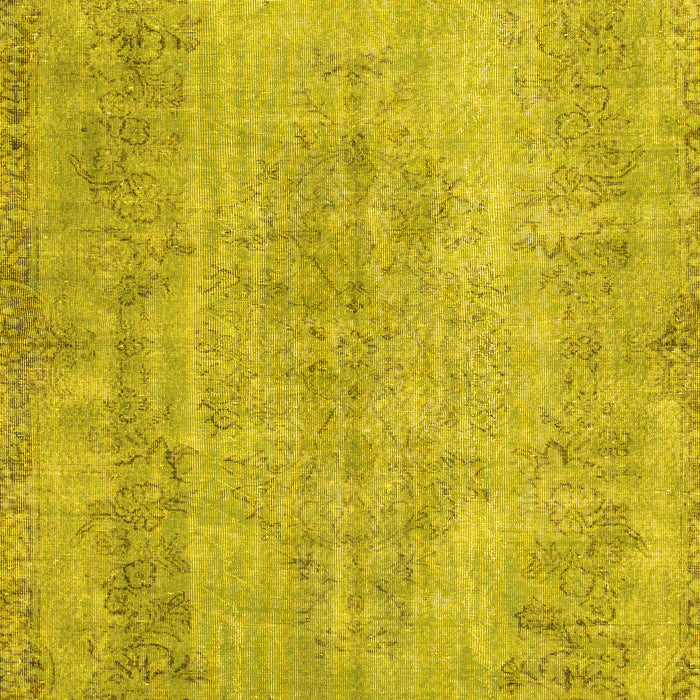 Machine Washable Persian Yellow Bohemian Rug, wshtr2115yw