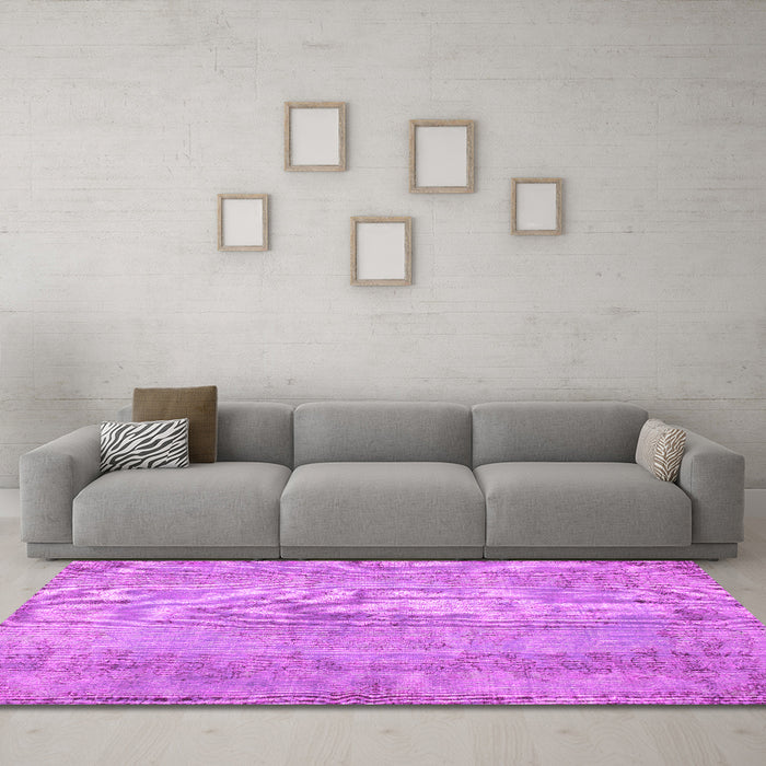 Machine Washable Persian Pink Bohemian Rug in a Living Room, wshtr2115pnk