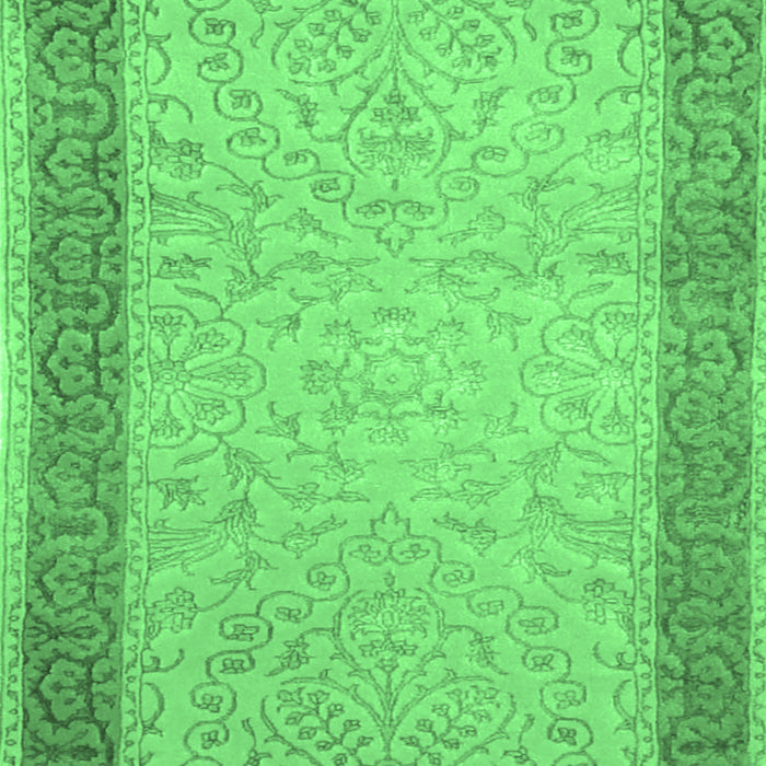 Machine Washable Persian Emerald Green Traditional Area Rugs, wshtr2116emgrn