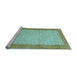 Sideview of Machine Washable Persian Light Blue Traditional Rug, wshtr2116lblu