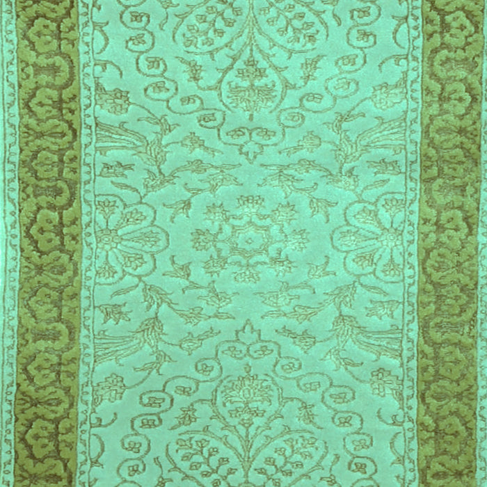 Machine Washable Persian Turquoise Traditional Area Rugs, wshtr2116turq
