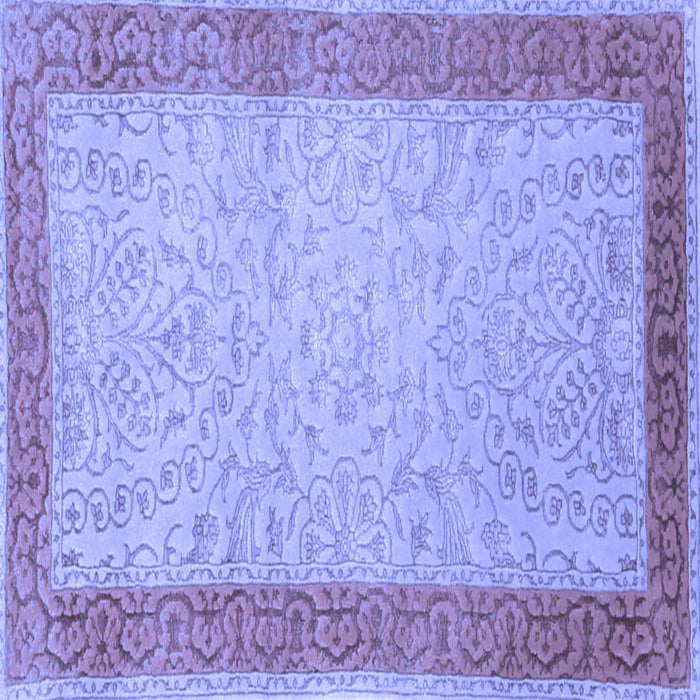 Square Persian Blue Traditional Rug, tr2116blu