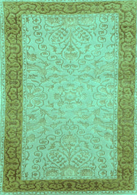 Persian Turquoise Traditional Rug, tr2116turq