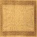 Square Persian Brown Traditional Rug, tr2116brn