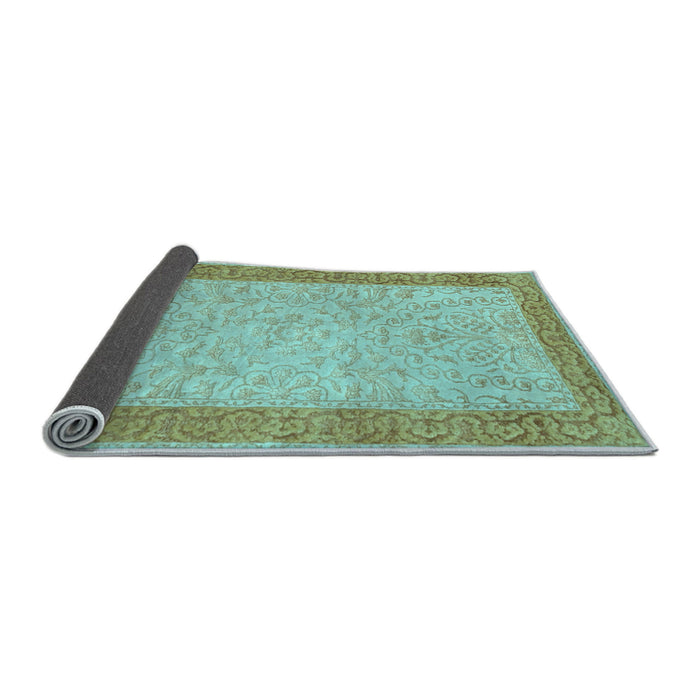Sideview of Persian Light Blue Traditional Rug, tr2116lblu