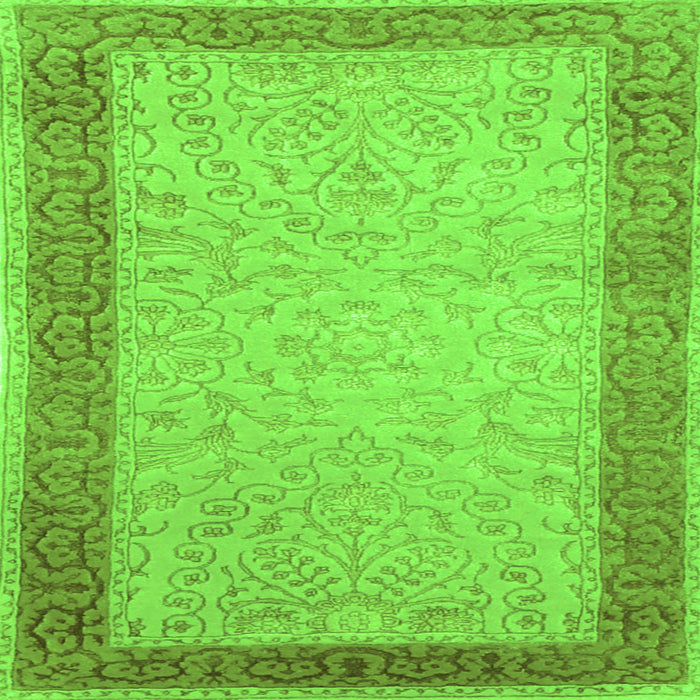 Serging Thickness of Persian Green Traditional Rug, tr2116grn