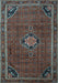 Machine Washable Persian Light Blue Traditional Rug, wshtr2117lblu