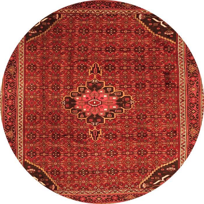 Square Persian Orange Traditional Rug, tr2117org