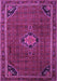 Machine Washable Persian Purple Traditional Area Rugs, wshtr2117pur