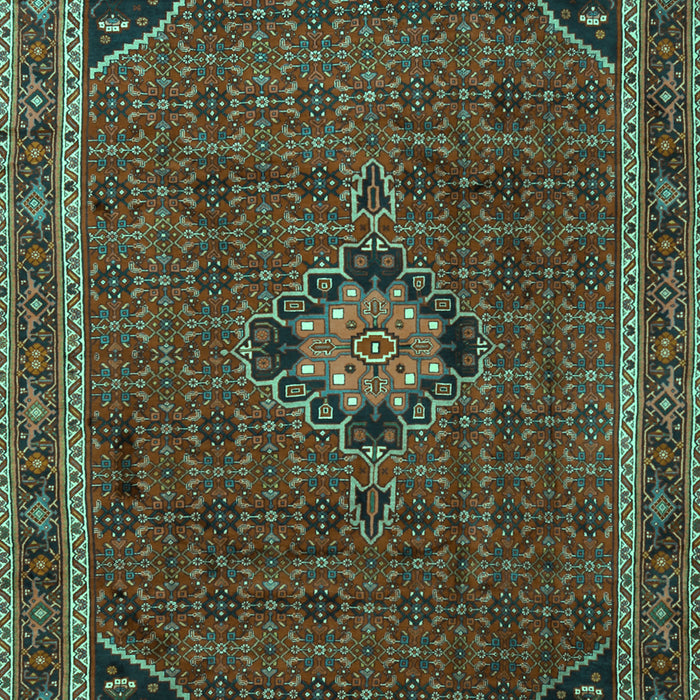 Machine Washable Persian Turquoise Traditional Area Rugs, wshtr2117turq