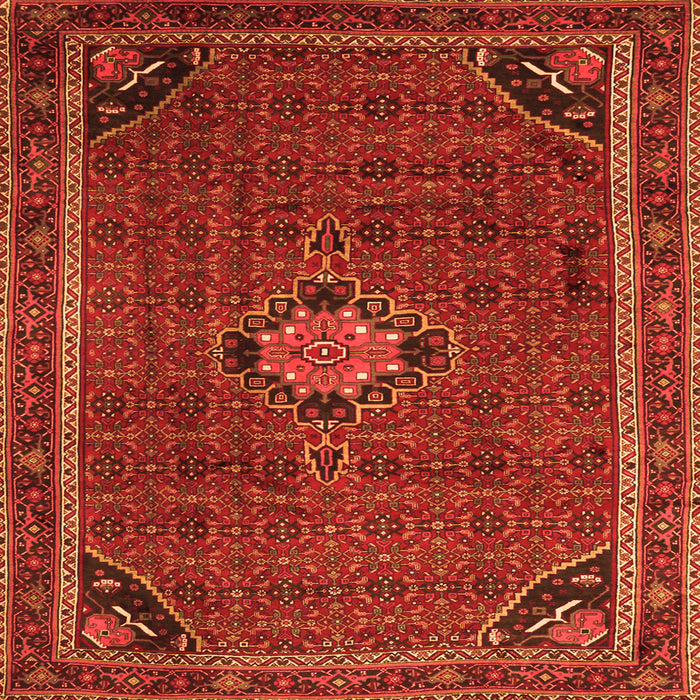 Serging Thickness of Persian Orange Traditional Rug, tr2117org