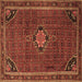 Square Machine Washable Persian Brown Traditional Rug, wshtr2117brn