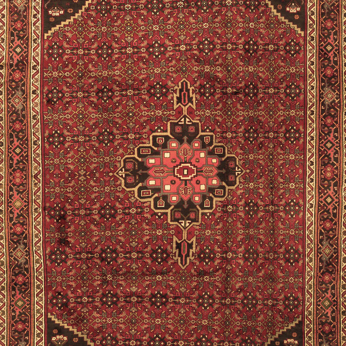Machine Washable Persian Brown Traditional Rug, wshtr2117brn