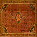 Square Persian Yellow Traditional Rug, tr2117yw