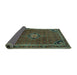 Sideview of Persian Turquoise Traditional Rug, tr2117turq
