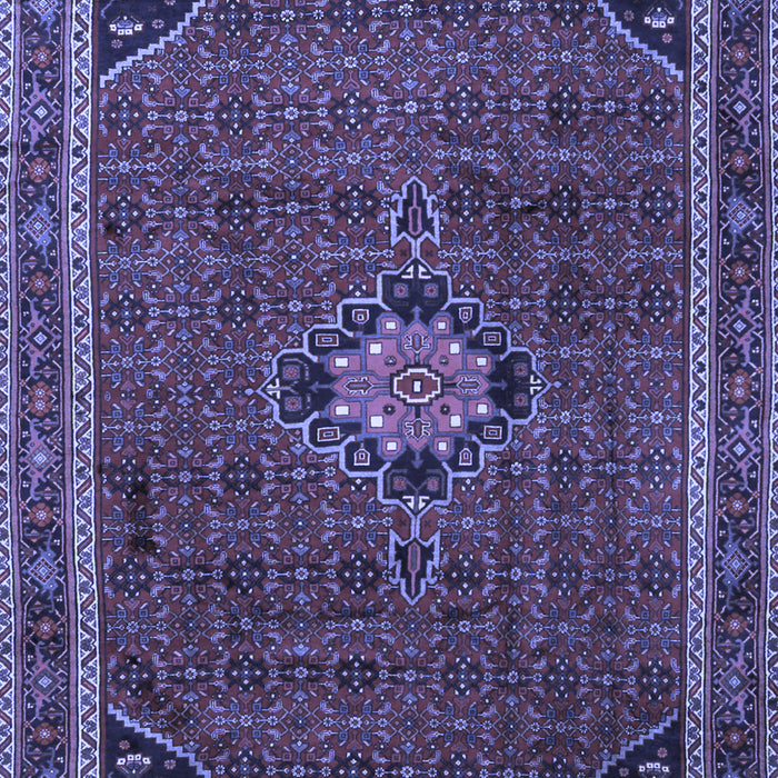 Machine Washable Persian Blue Traditional Rug, wshtr2117blu