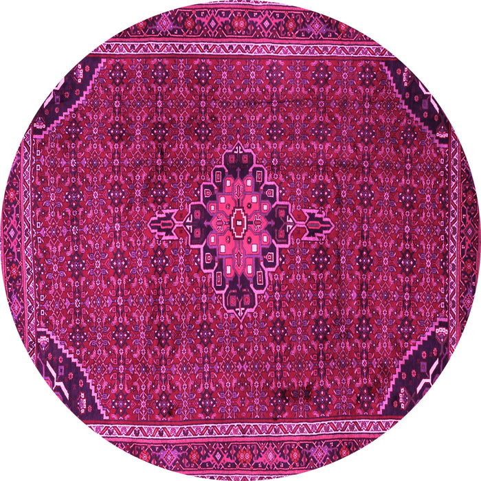 Round Persian Pink Traditional Rug, tr2117pnk