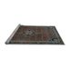 Sideview of Machine Washable Persian Light Blue Traditional Rug, wshtr2117lblu