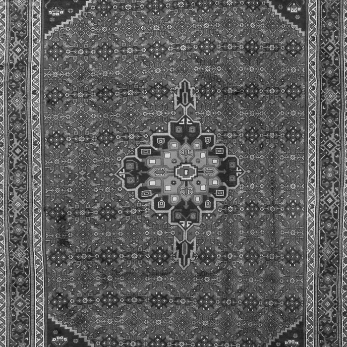 Serging Thickness of Machine Washable Persian Gray Traditional Rug, wshtr2117gry