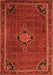 Serging Thickness of Machine Washable Persian Orange Traditional Area Rugs, wshtr2117org