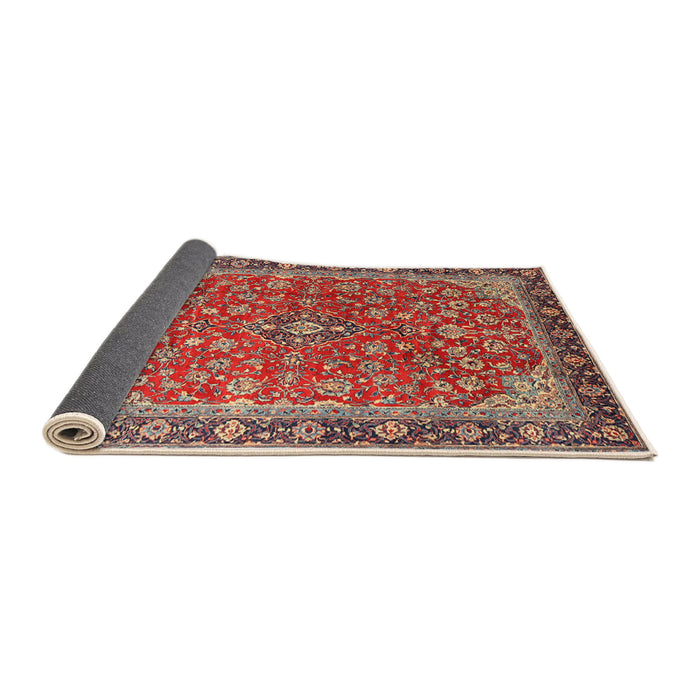 Sideview of Traditional Camel Brown Medallion Rug, tr2118