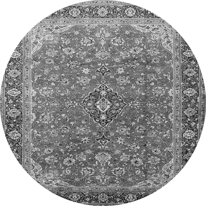Square Medallion Gray Traditional Rug, tr2118gry