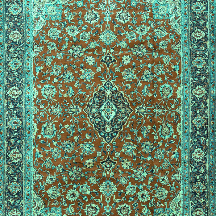 Medallion Turquoise Traditional Rug, tr2118turq