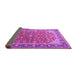 Sideview of Medallion Purple Traditional Rug, tr2118pur