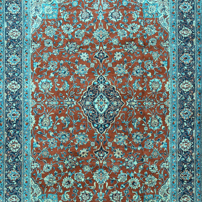 Medallion Light Blue Traditional Rug, tr2118lblu