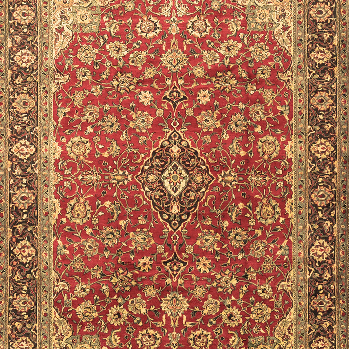 Medallion Brown Traditional Rug, tr2118brn